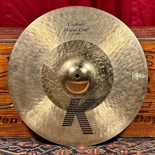 17" Zildjian K Custom Hybrid Crash Cymbal 1244g *Video Demo*