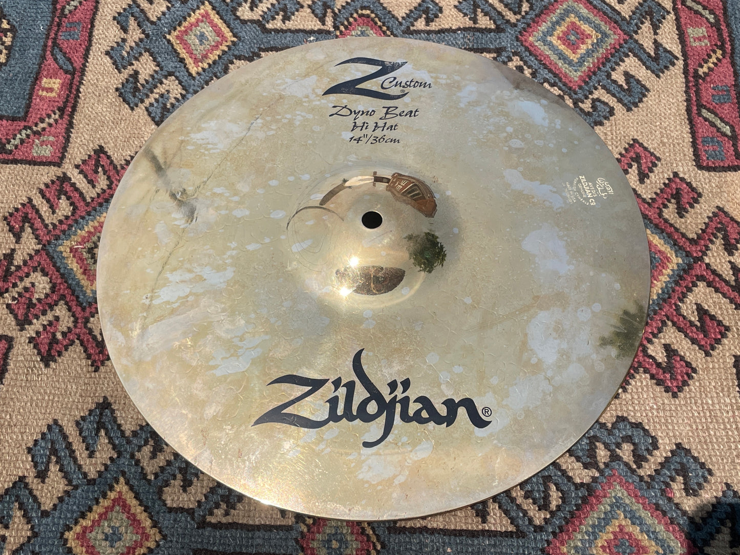 14" Zildjian Z Custom Dyno Beat Bottom Hi-Hat Cymbal Single 1802g