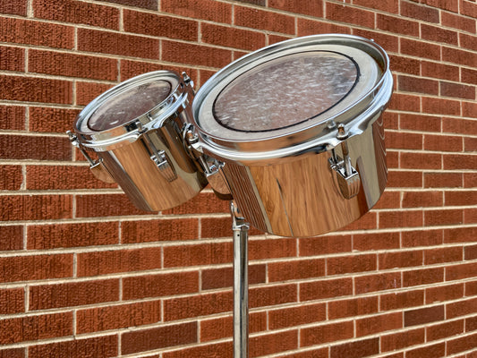 1970s Ludwig 6 & 8 Stainless Steel Melodic Concert Tom Set