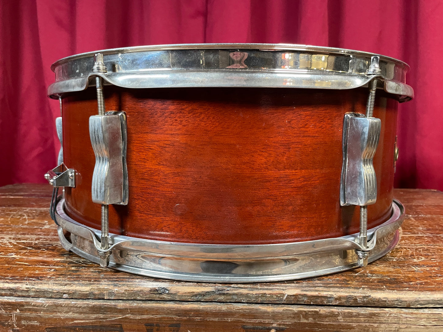 1957 WFL Ludwig 5.5x14 Model 491 Supreme Concert / Pioneer Snare Drum Mahogany