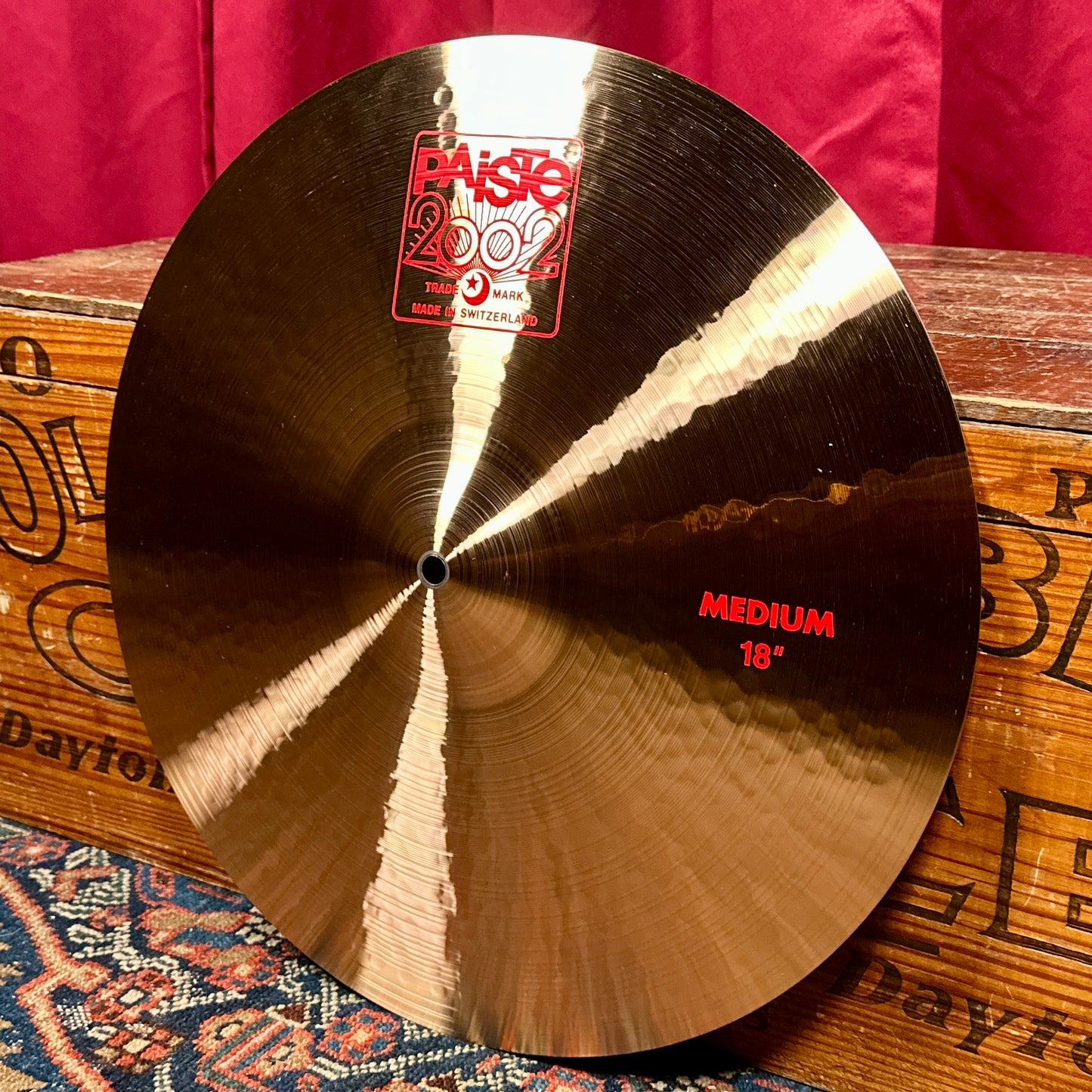 18" Paiste 2002 Medium Crash Cymbal 1562g *Video*