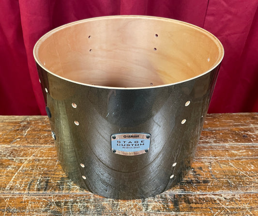 2009 Yamaha Stage Custom 9x12 Tom Drum Shell Dark Silver Metallic BTT612U