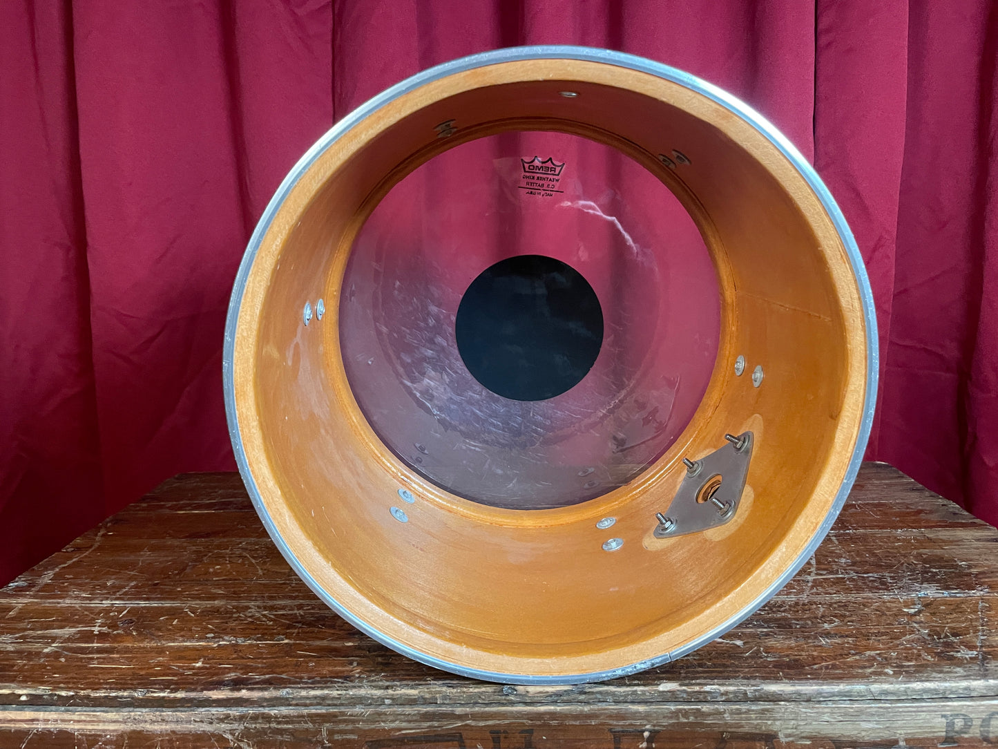 1970s Slingerland 9x13 Concert Tom Red Satin Flame 3-Ply