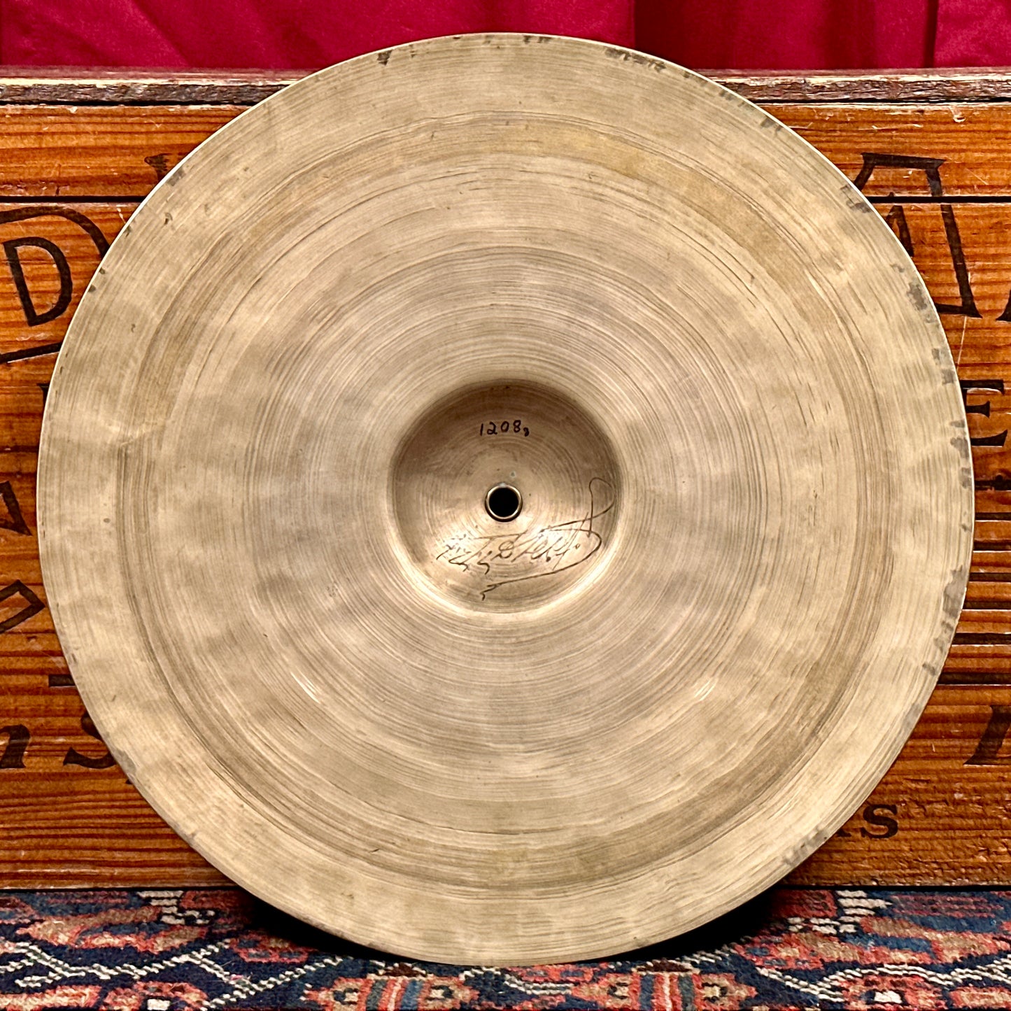 14" K. Zildjian Constantinople 1910s-1920s Trap Ride Cymbal 1208g *Video Demo*