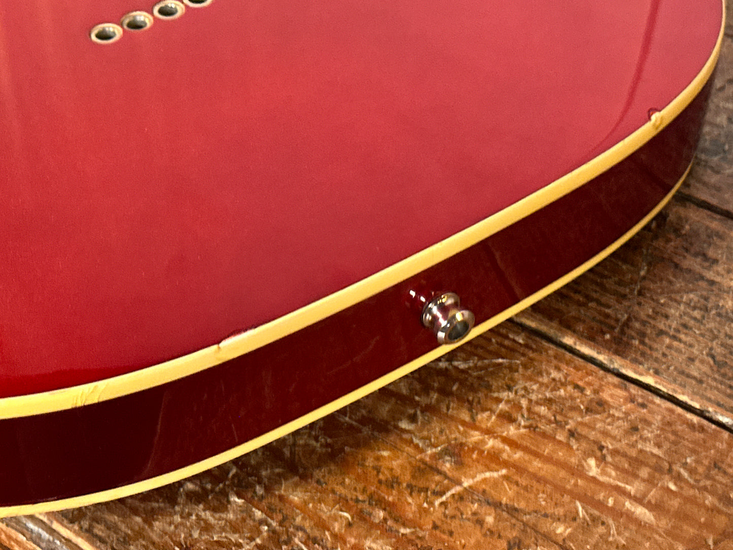 Allparts Double Bound Telecaster-Style Electric Guitar Candy Apple Red w/ EMG Pickups Partscaster