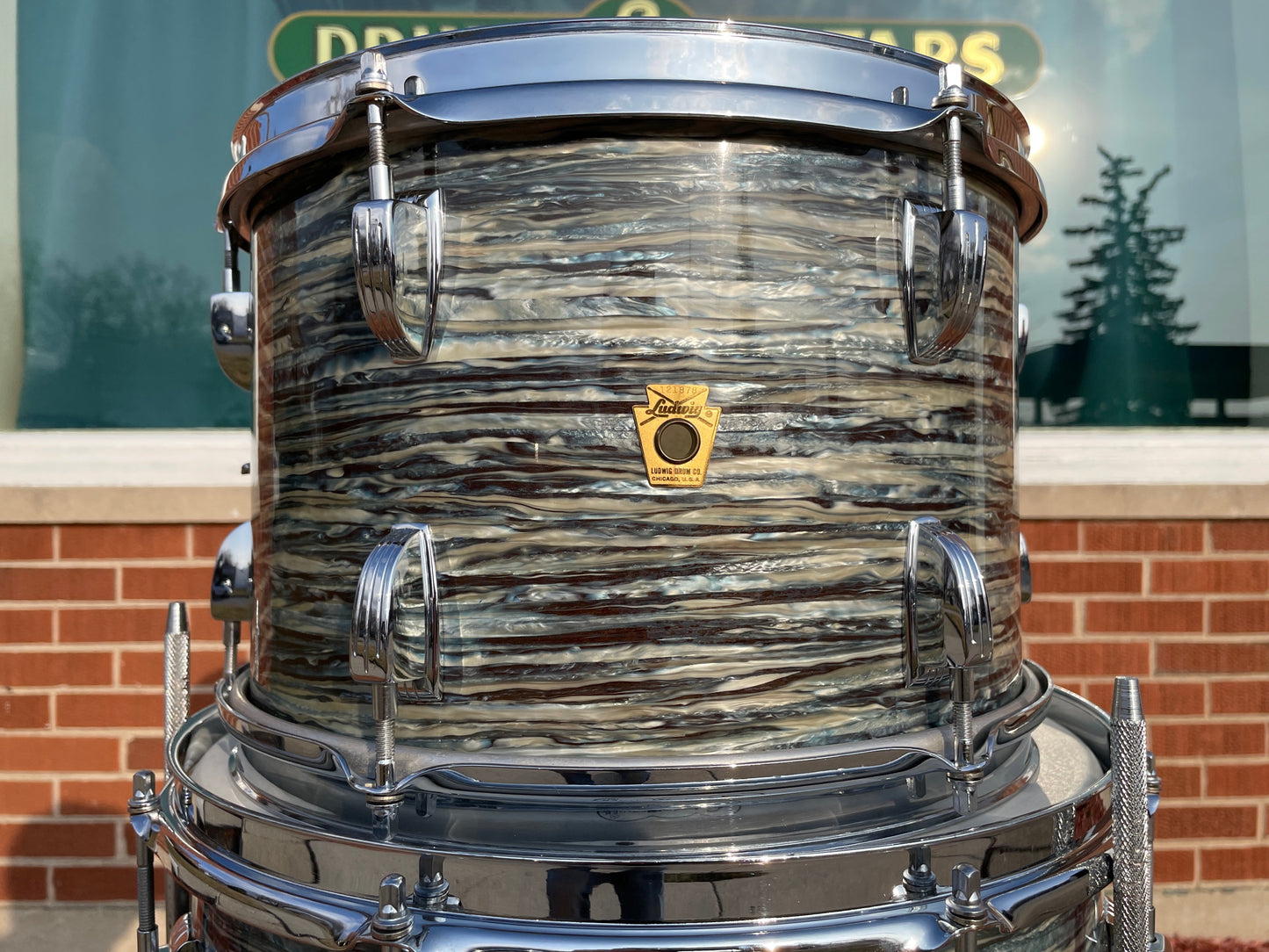 1965 Ludwig Downbeat Drum Set Oyster Blue Pearl 20/12/14 COB