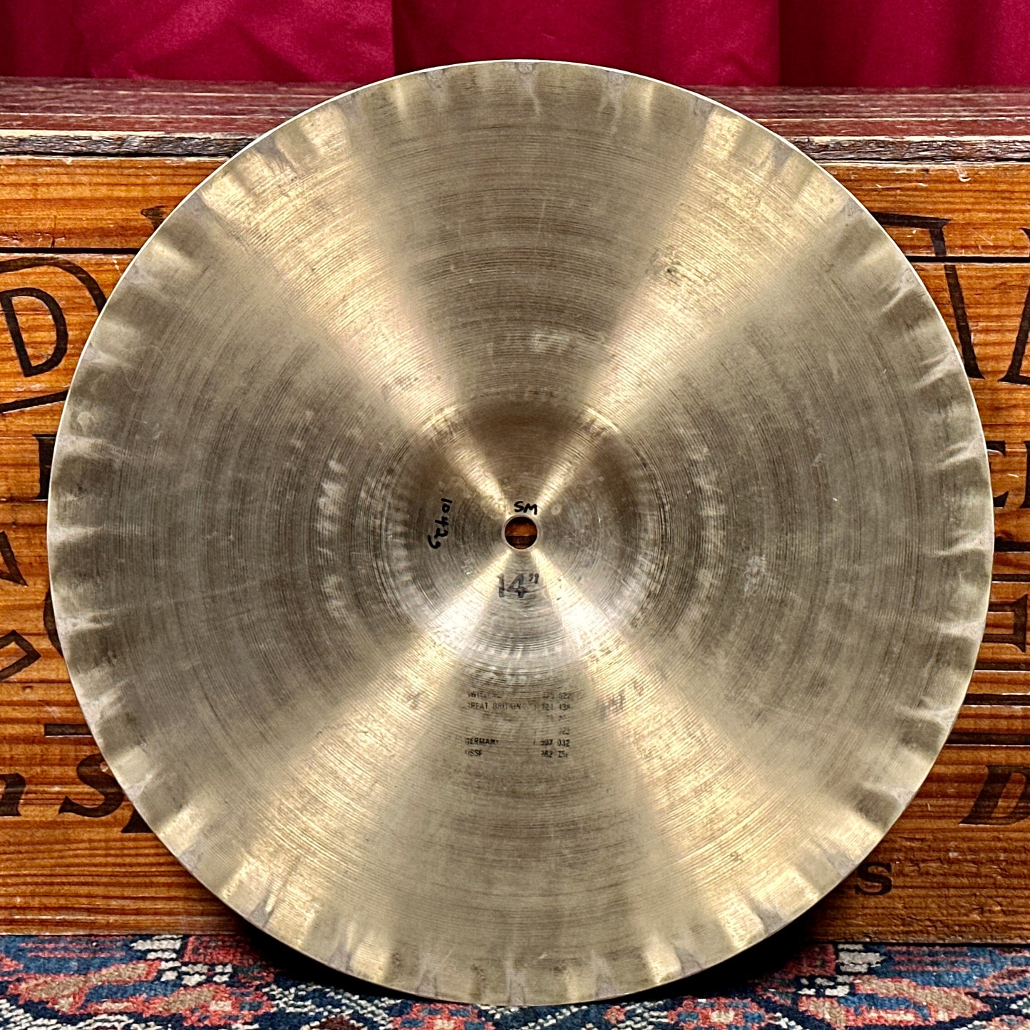 14" Paiste Formula 602 Sound Edge 1970s Hi-Hat Cymbal Single 1042g