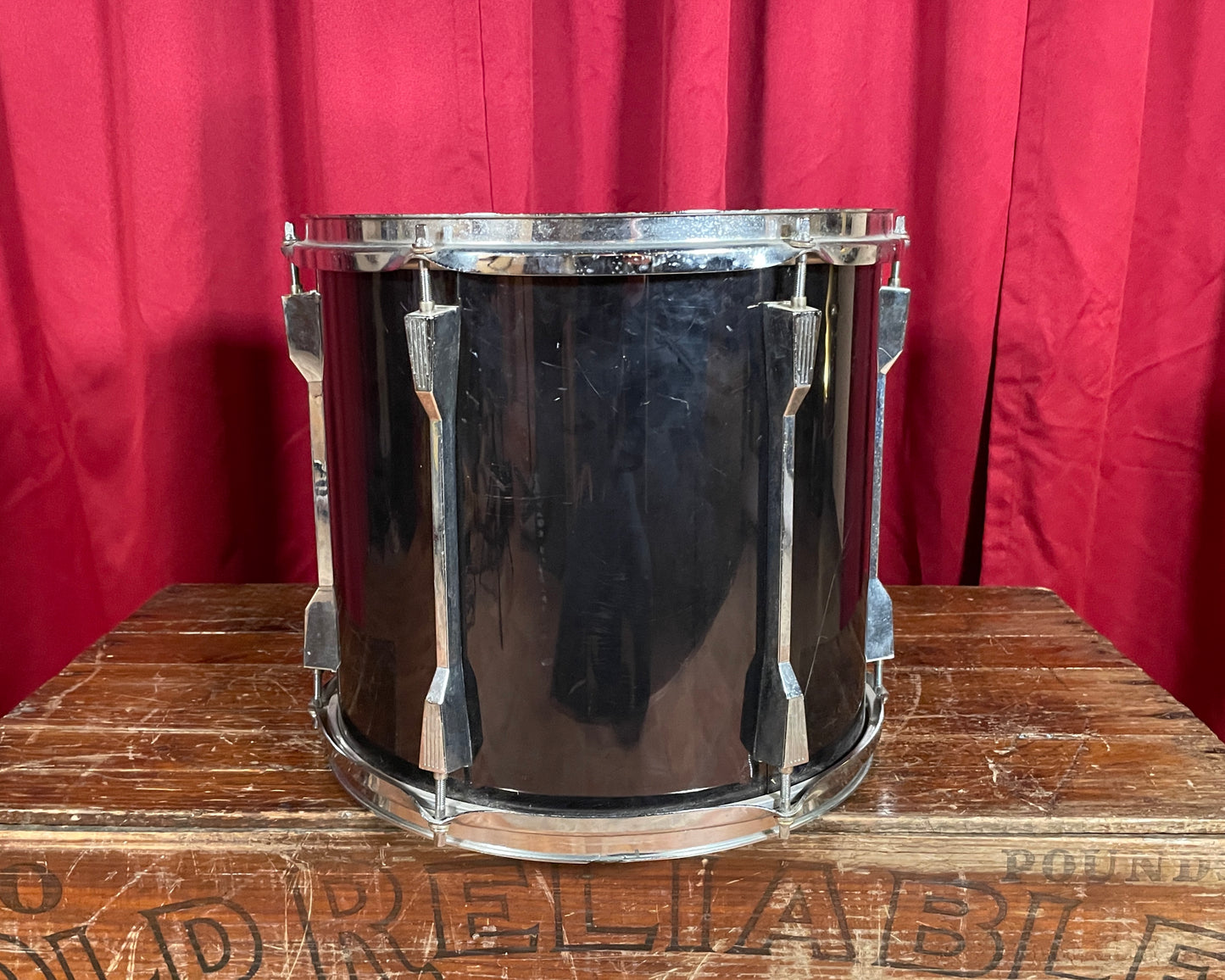 1990s Tama Rockstar DX 12x13 Power Tom Drum Jet Black Made In Japan 13x12