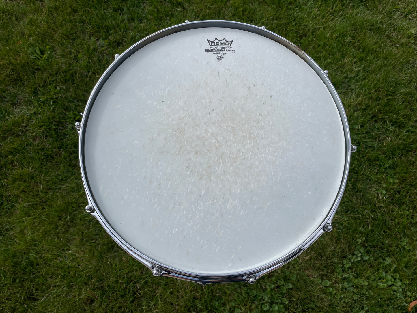 1970's Slingerland 10-Lug Gene Krupa 6.5x14 Chrome Over Brass Snare Drum
