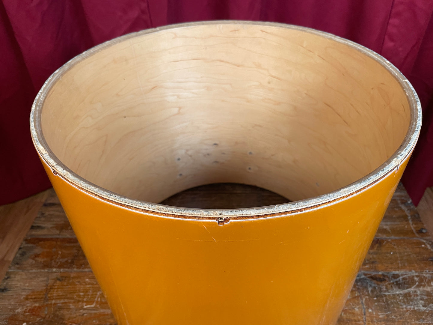 1980s Ludwig 14x16 Concert Tom Drum Shell Gold Silk 6-Ply #1