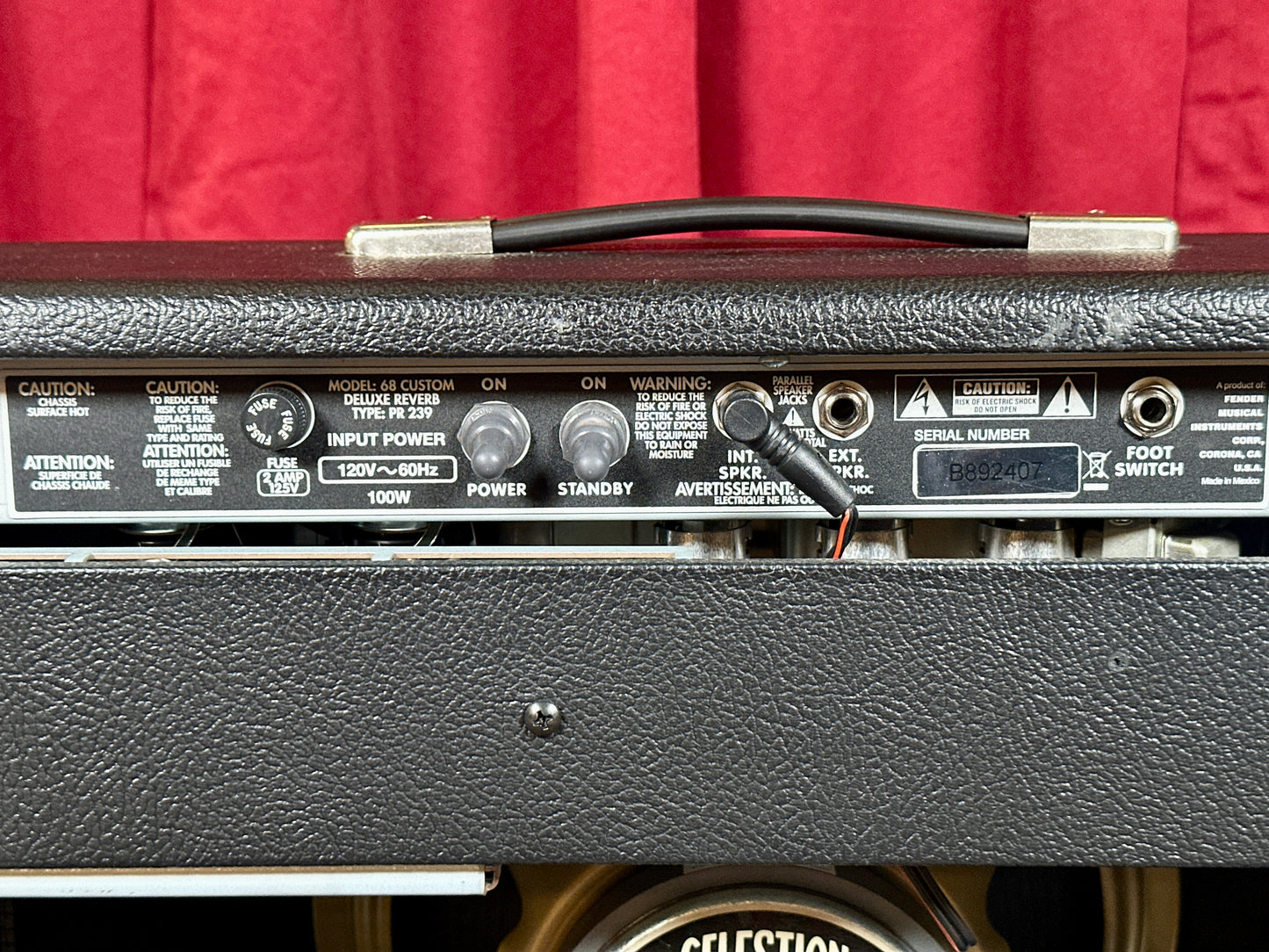 Fender '68 Custom Deluxe Reverb 1x12 Combo Amplifier