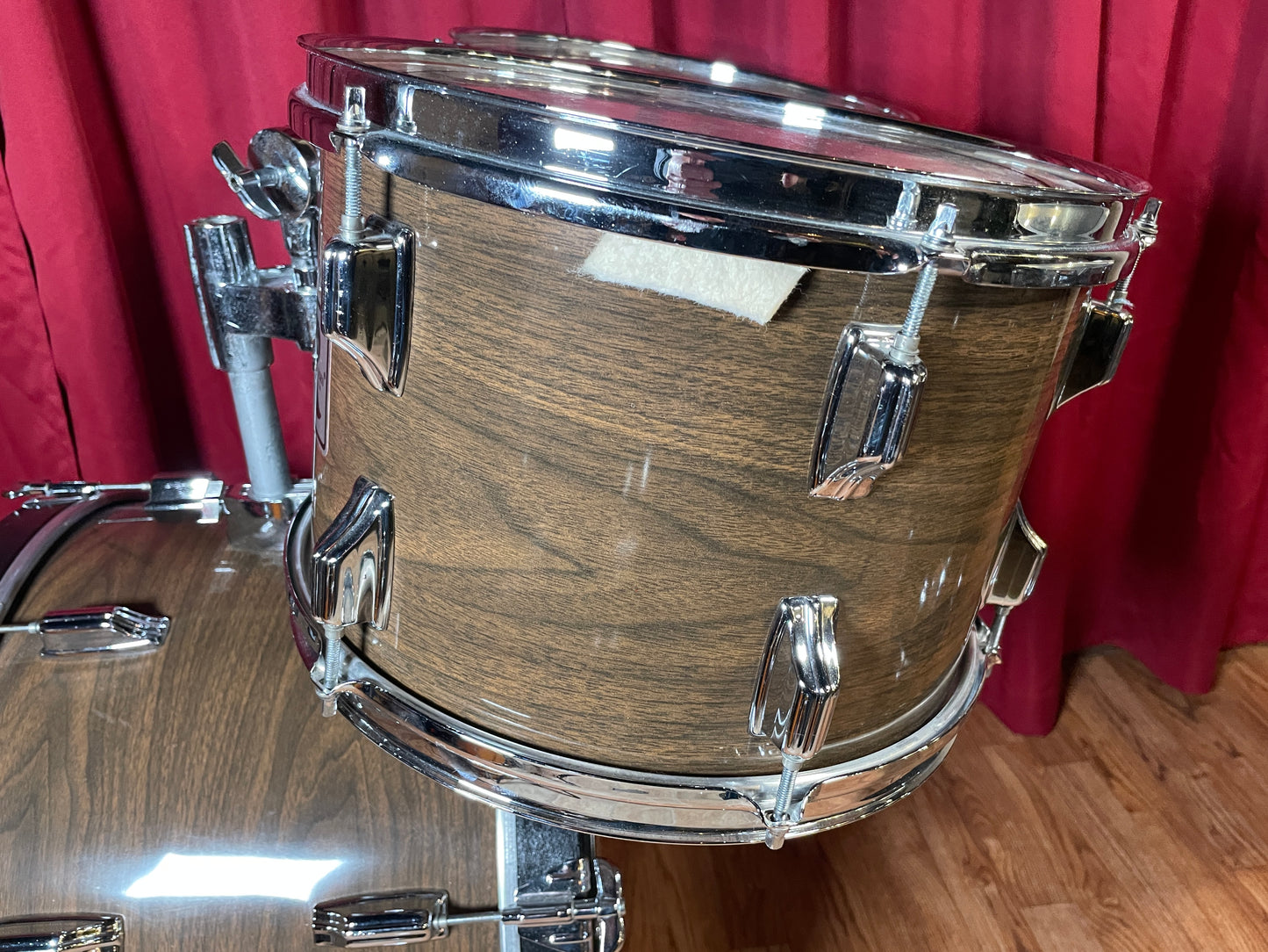 1970s Rogers "Big R" Drum Set New Mahogany 22/13/14/18