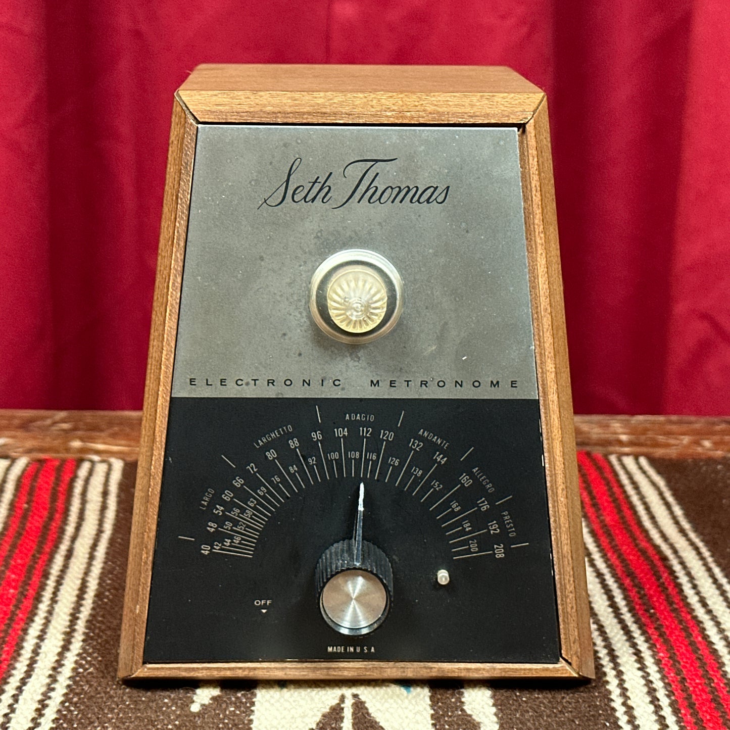 Vintage 1960s Seth Thomas Model E962-000 Electronic Metronome