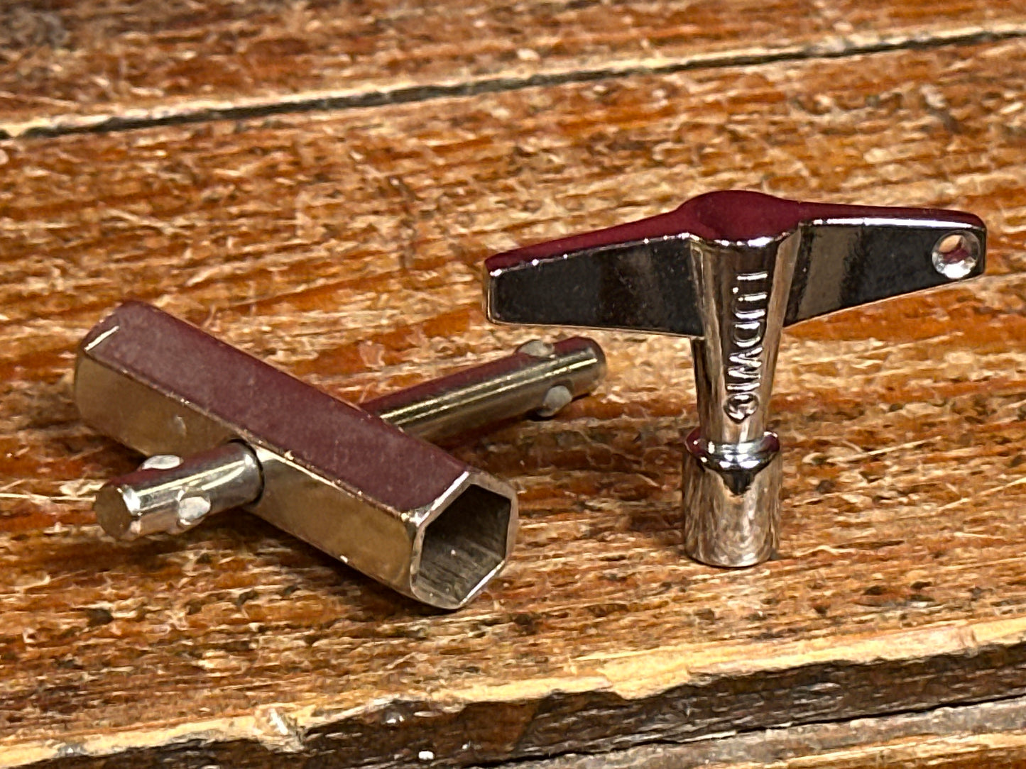 Vintage Ludwig Drum Tuning Key and Rail Consolette Hex Wrench Set