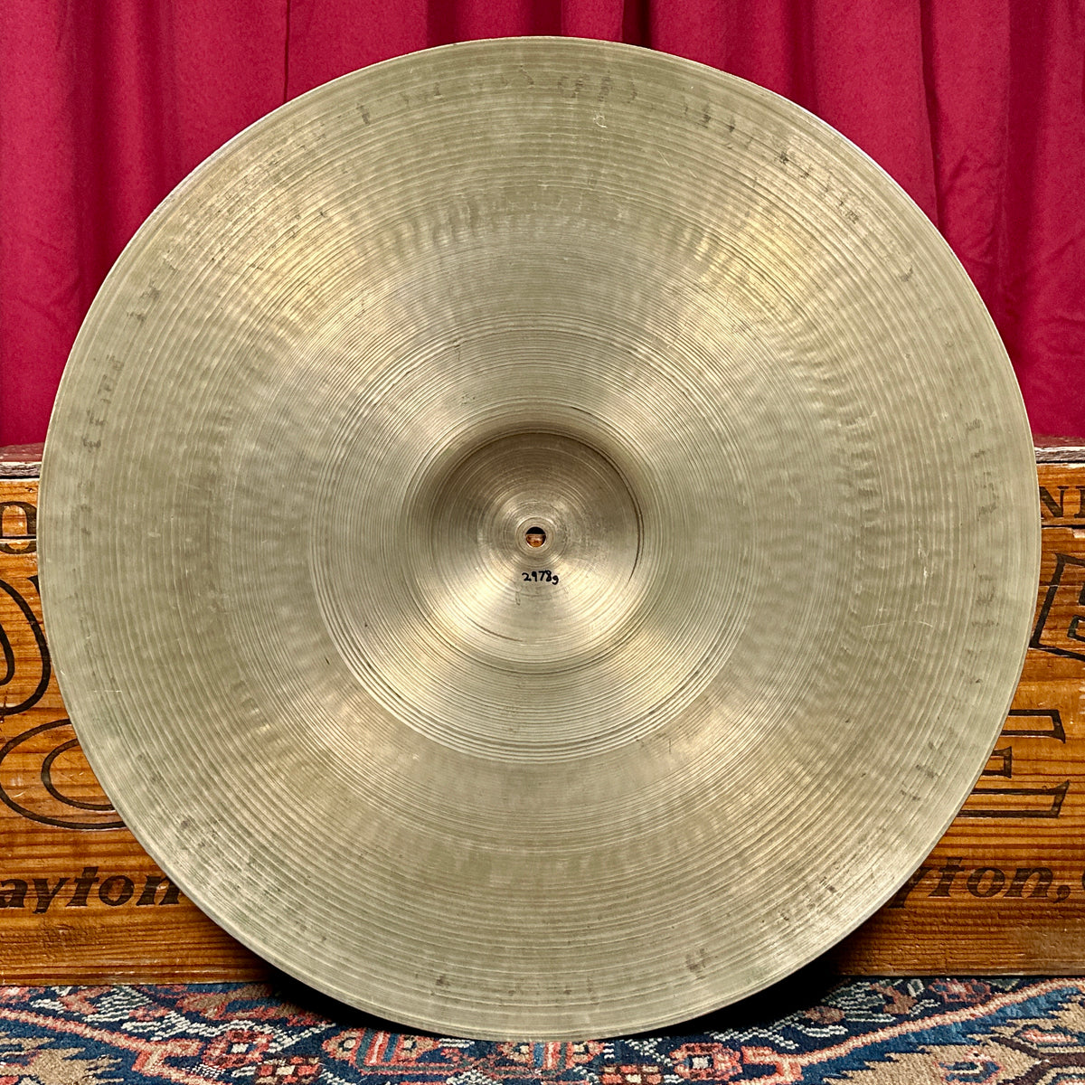 22" Zildjian A 1950s-1960s Large Block Stamp Ride Cymbal 2978g