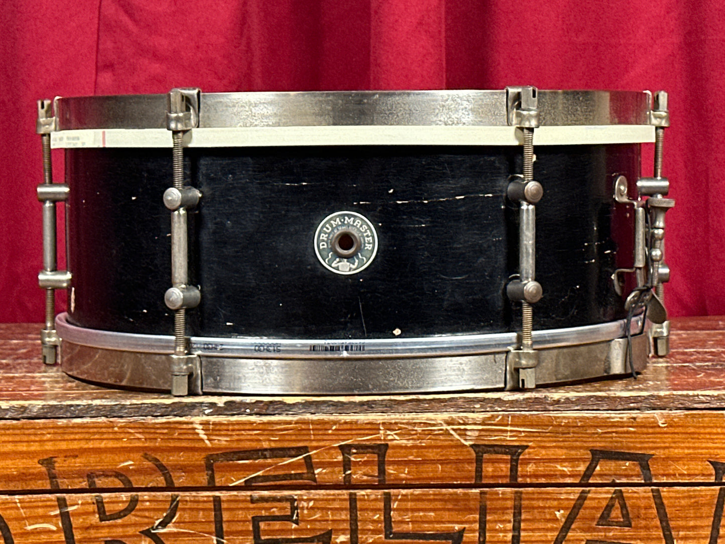 1940s Drum Master 5.5x13 Vintage Sears Roebuck Snare Drum Black