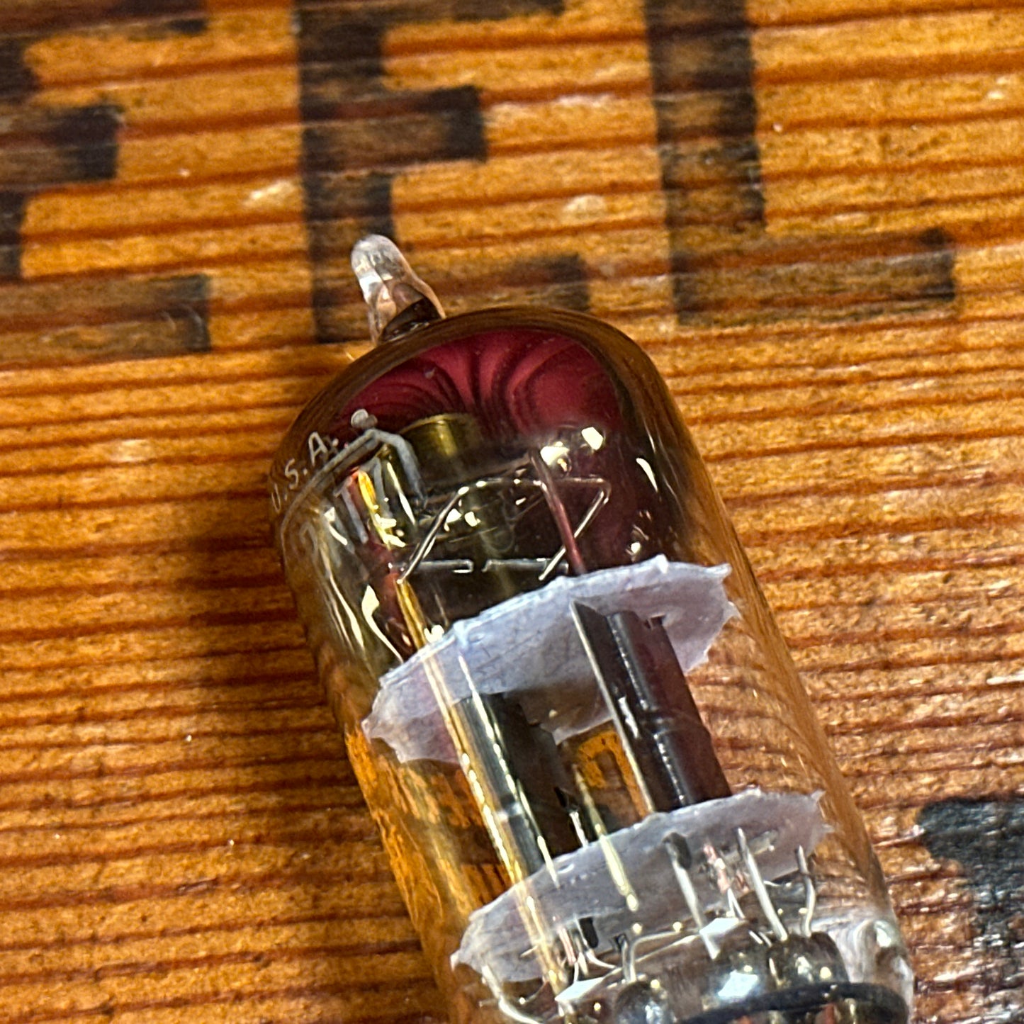 Vintage RCA 12AT7 Preamp Tube Black Plate ECC81 Valve Square Getter NOS #249