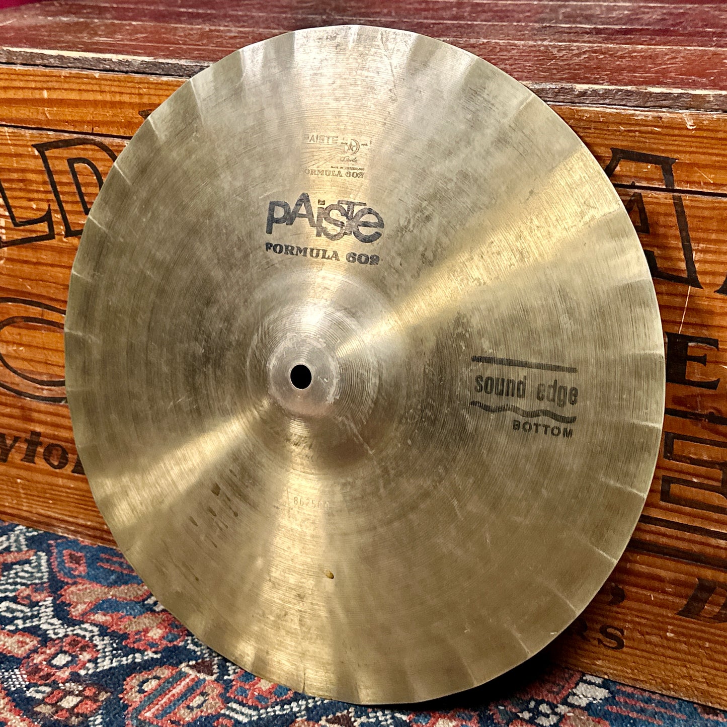 14" Paiste Formula 602 Sound Edge 1970s Hi-Hat Cymbal Single 1042g