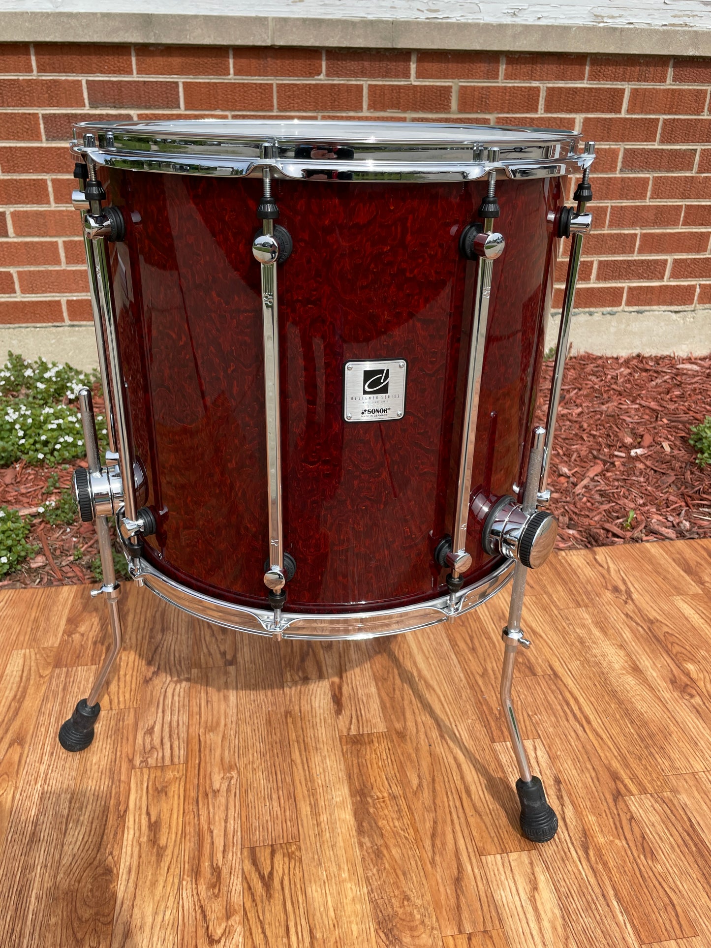Sonor Designer Series 18" Maple Light Floor Tom Stain Red 16x18 18x16
