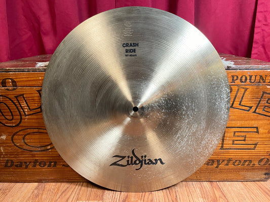 18" Zildjian A Early 1990s Crash Ride Cymbal 1598g *Video Demo*