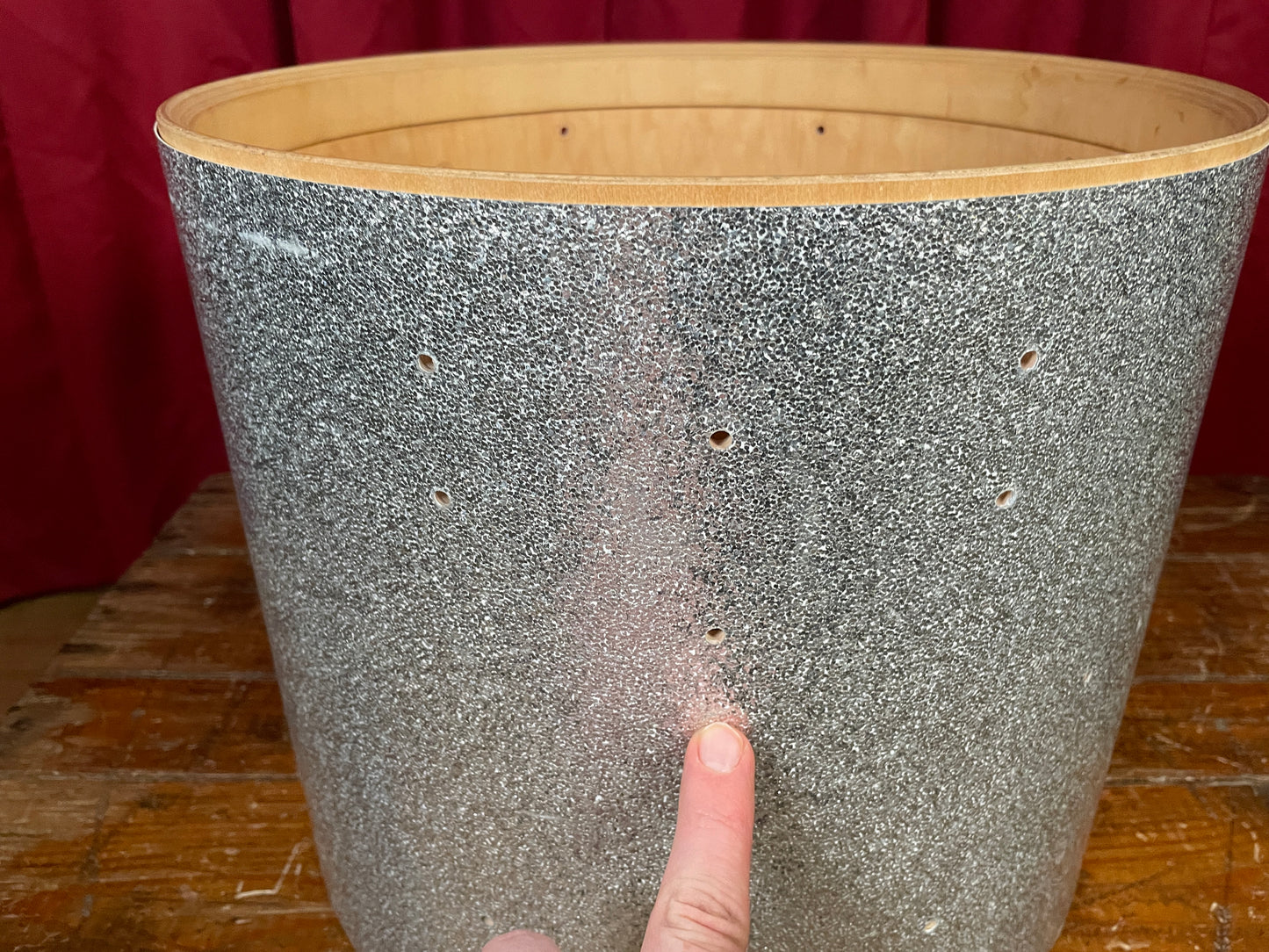 2006 DW Collector's Series 12x14 Tom Drum Shell Only Silver Sparkle Drum Workshop