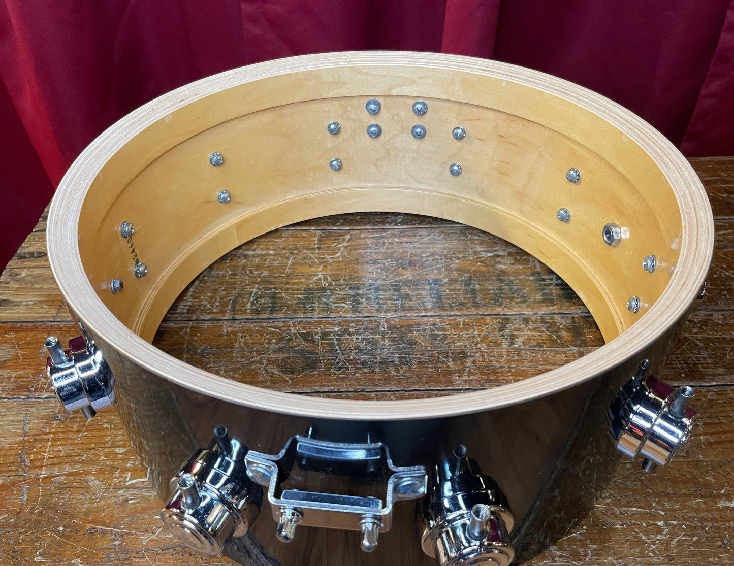 1980s DW Collector's Series 6x14 Snare Drum Black Drum Workshop Keller Shell