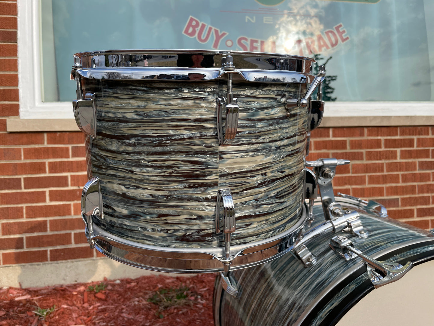 1965 Ludwig Downbeat Drum Set Oyster Blue Pearl 20/12/14 COB