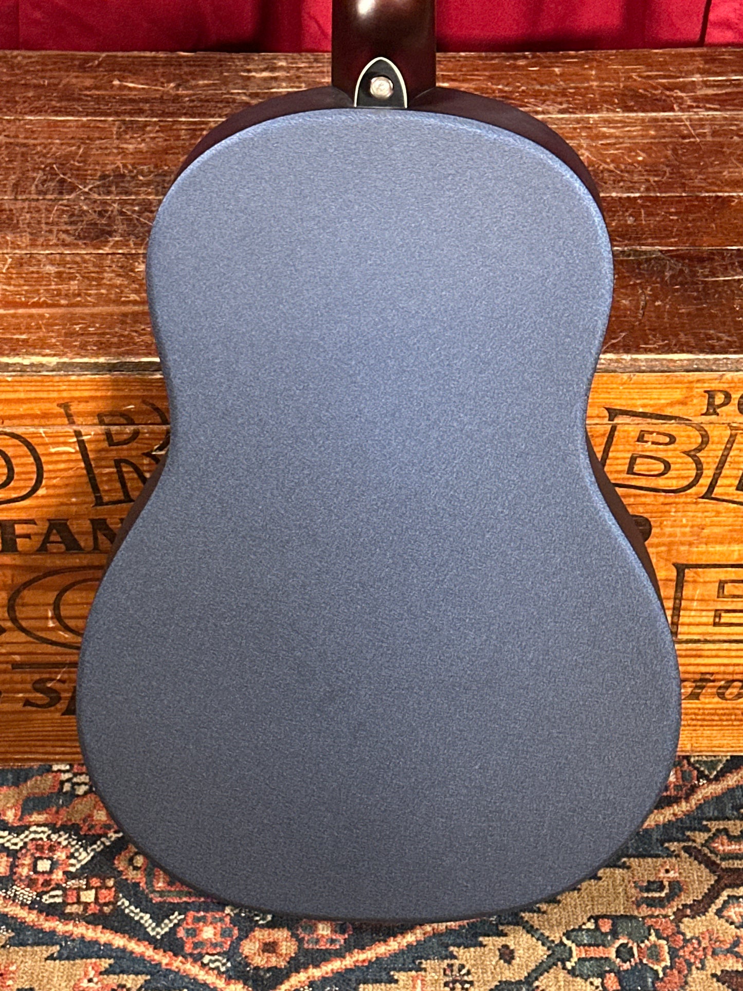 National Reso-Phonic Polychrome Tricone Baritone Resonator Guitar Blue w/ OHSC