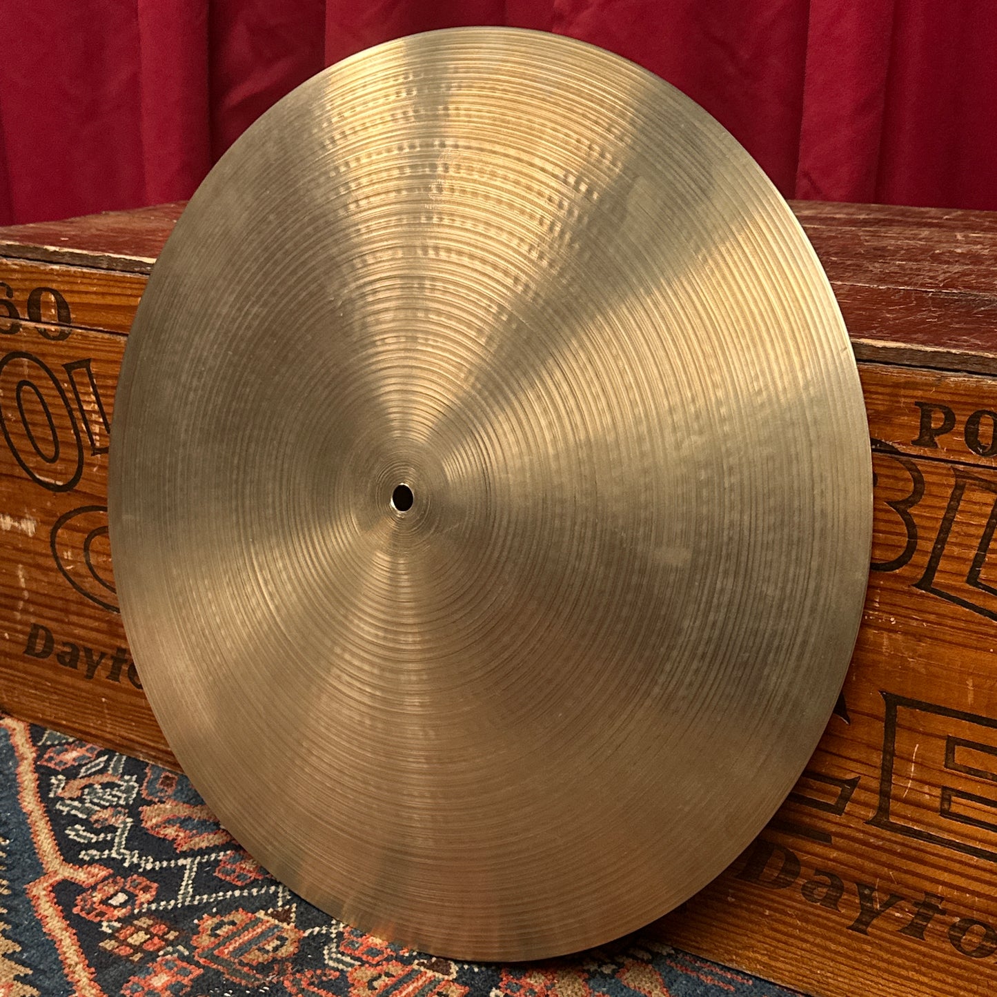 18" Zildjian A 1970s Flat Ride Cymbal 2268g Hollow Logo *Video Demo*