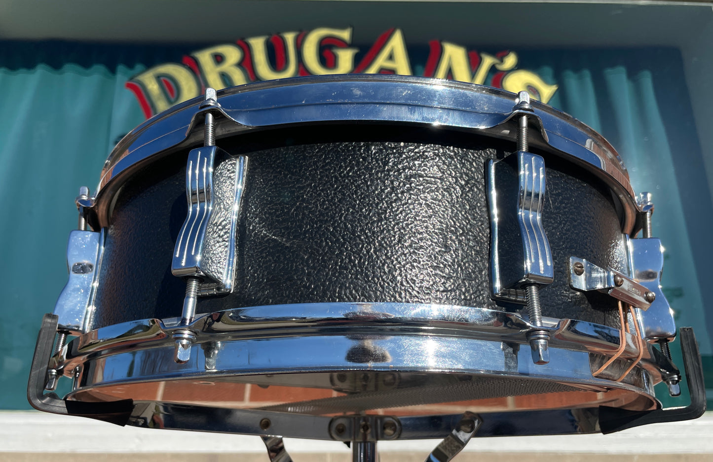 Late 1970s Ludwig No. 414 Educator 5x14 Combo Snare Drum Black