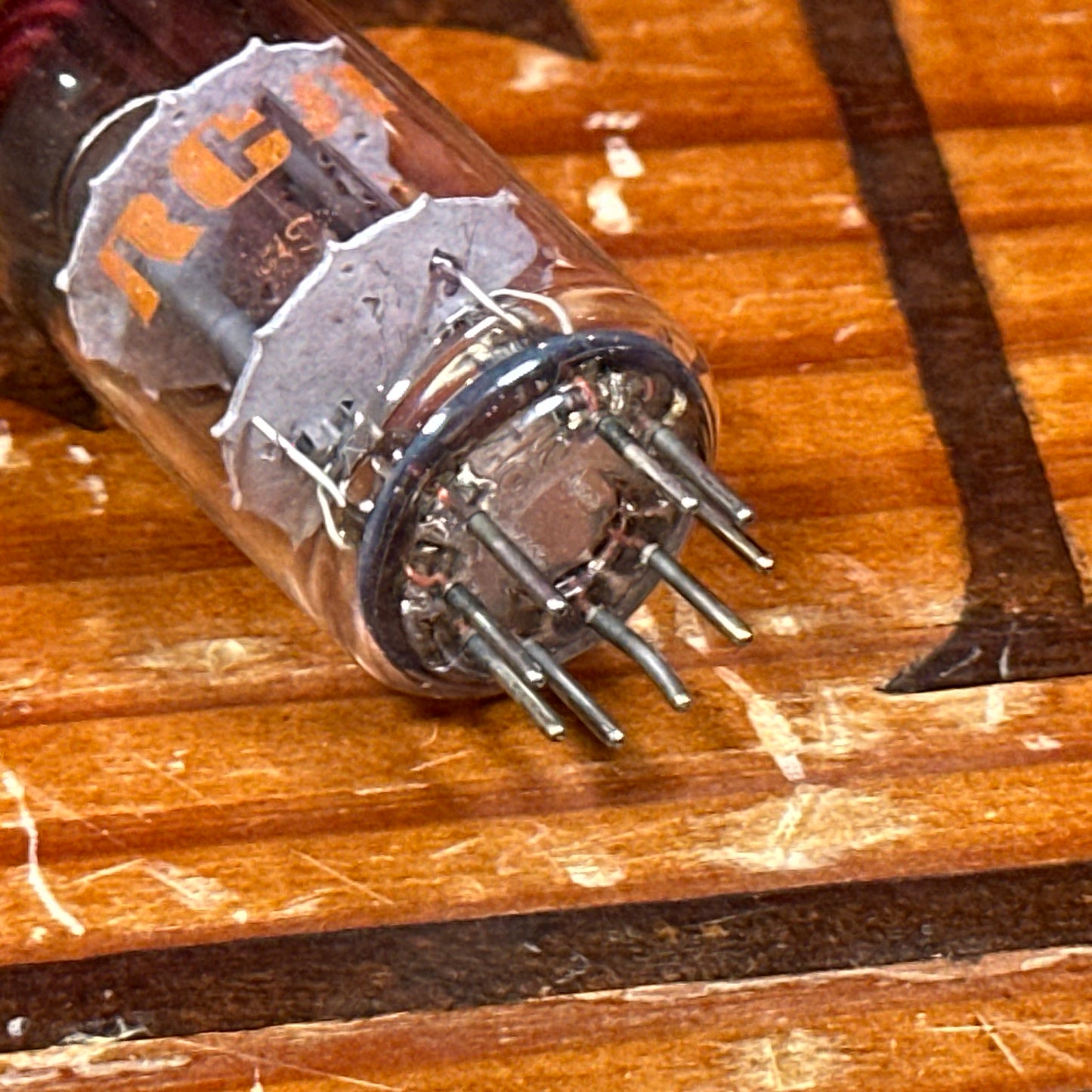 Vintage RCA 12AT7 Preamp Tube Grey Plate ECC81 Valve Halo Getter #253