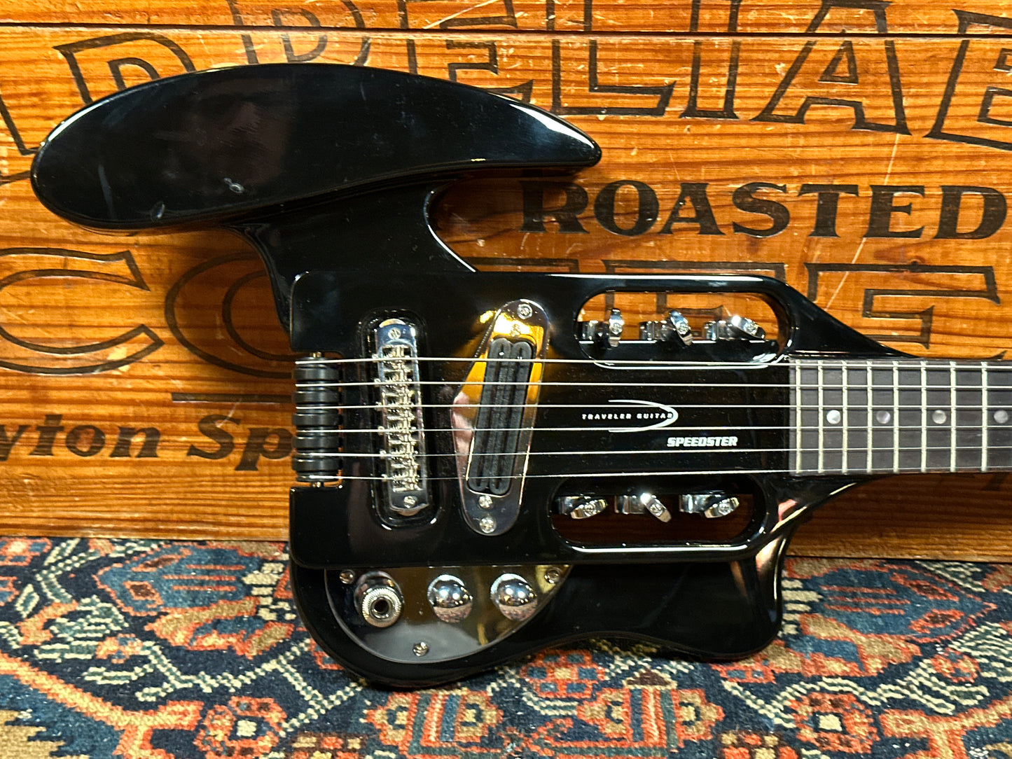 Traveler Speedster Electric Guitar Black w/ Original Gig Bag
