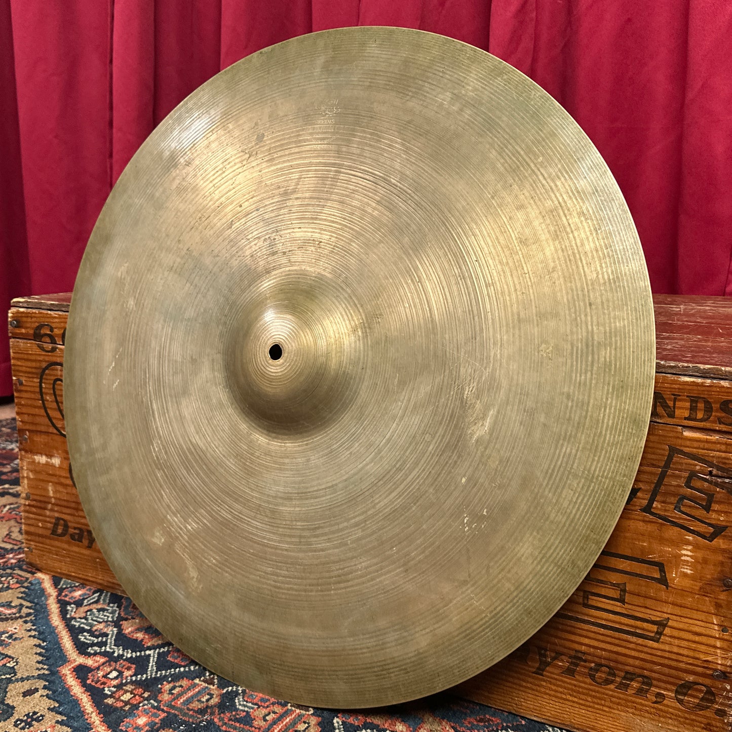 24" Zildjian A 1950s Large Block Stamp Medium Thin Ride Cymbal 3372g *Video Demo*