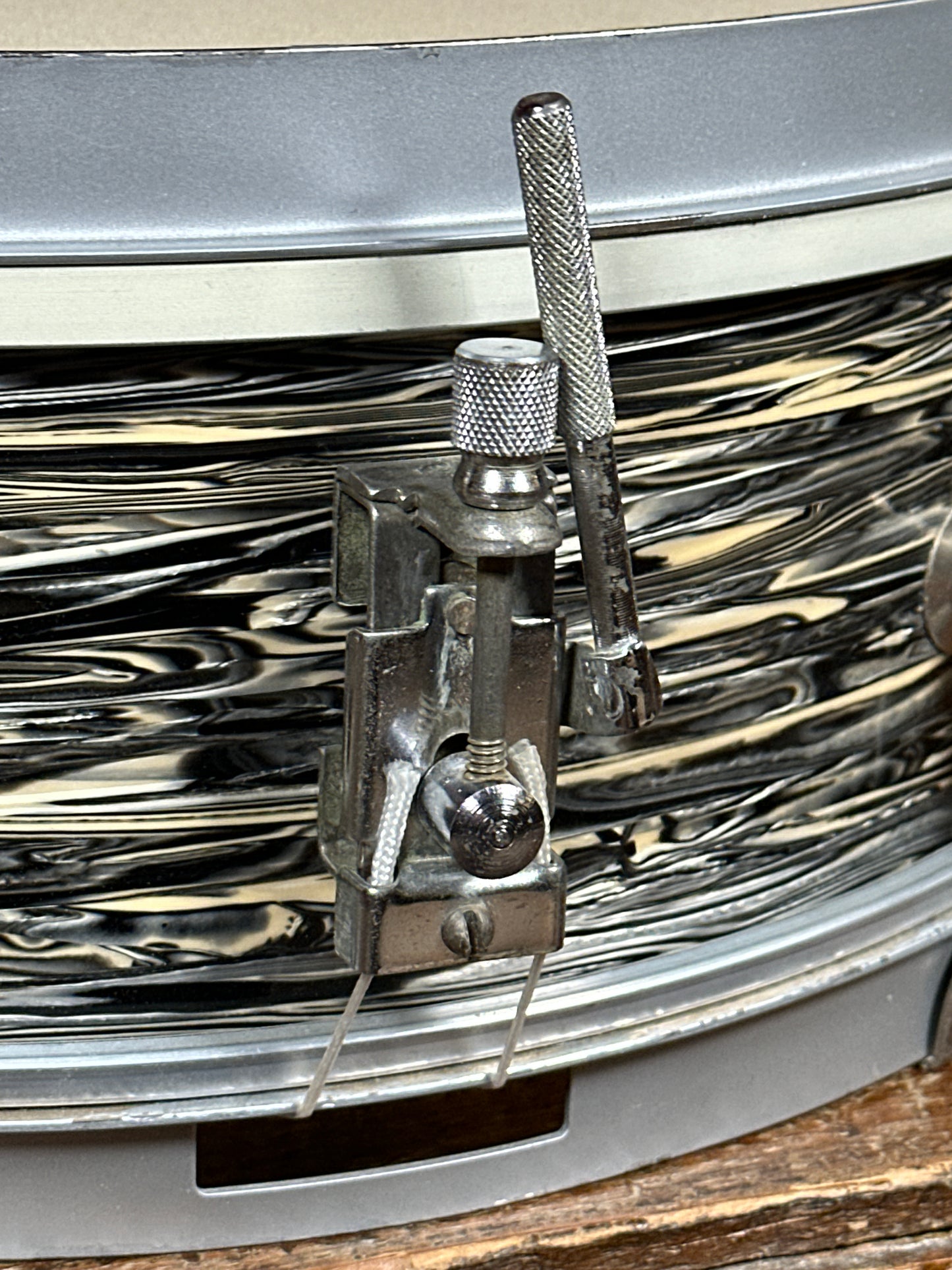 1960s Kent 5x14 Single Tension No. 191P Snare Drum Black Oyster Pearl