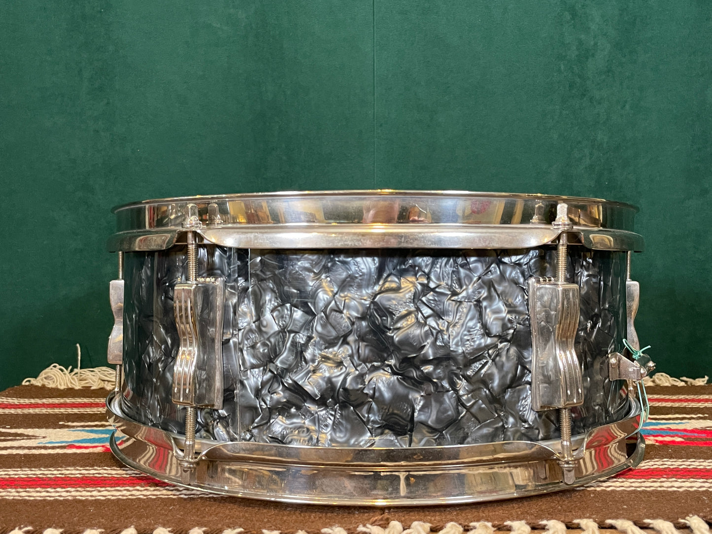 1963 Ludwig Pioneer 5x14 Pre-Serial Snare Drum Black Diamond Pearl