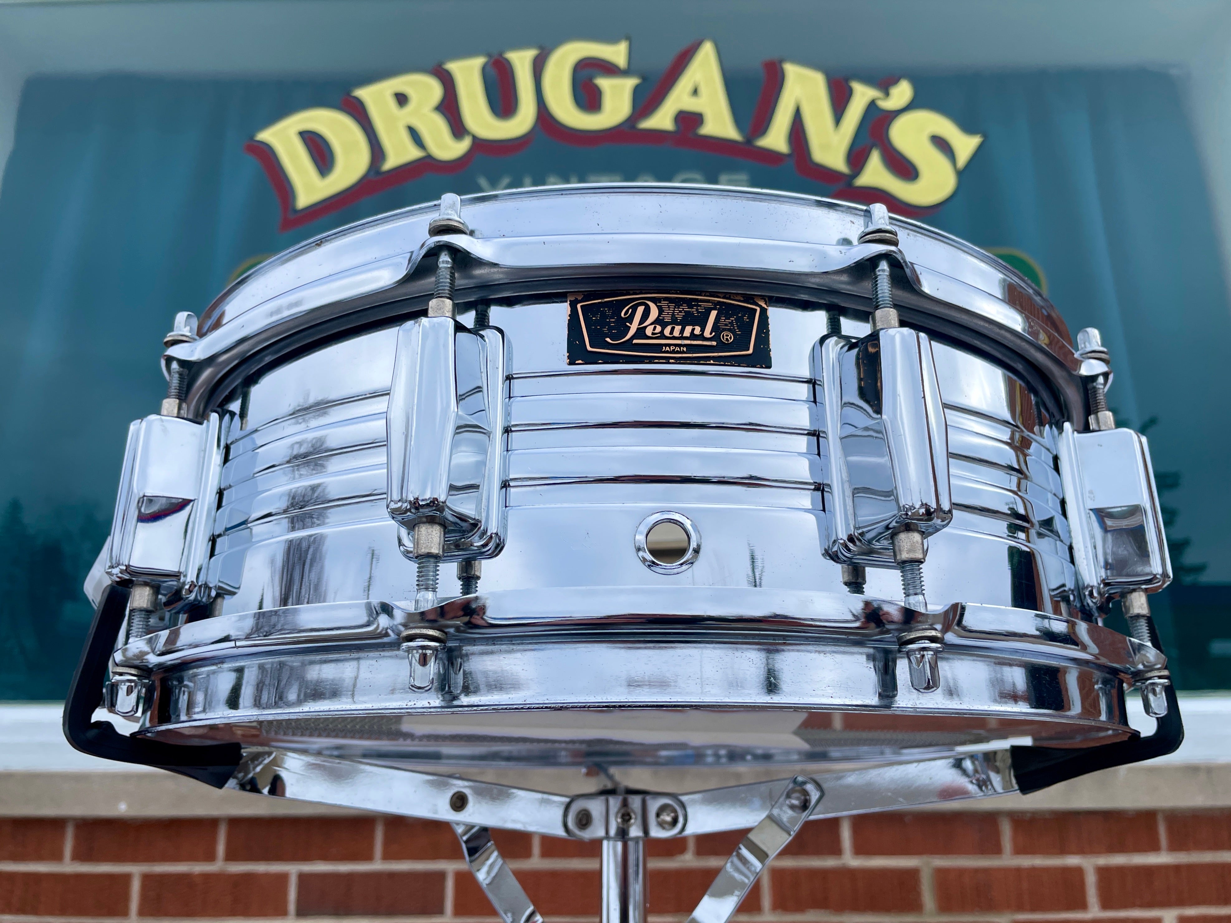 1970s Pearl B4514 5x14 10 Lug Snare Drum COB Stewart Copeland Video D Drugan s Drums Guitars