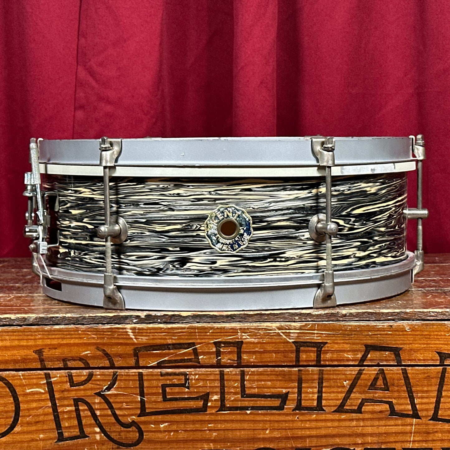 1960s Kent 5x14 Single Tension No. 191P Snare Drum Black Oyster Pearl