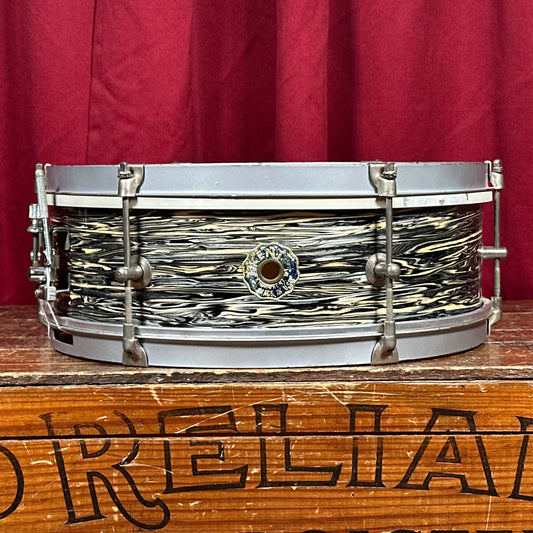 1960s Kent 5x14 Single Tension No. 191P Snare Drum Black Oyster Pearl