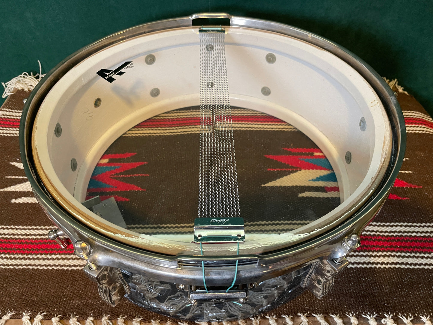 1963 Ludwig Pioneer 5x14 Pre-Serial Snare Drum Black Diamond Pearl