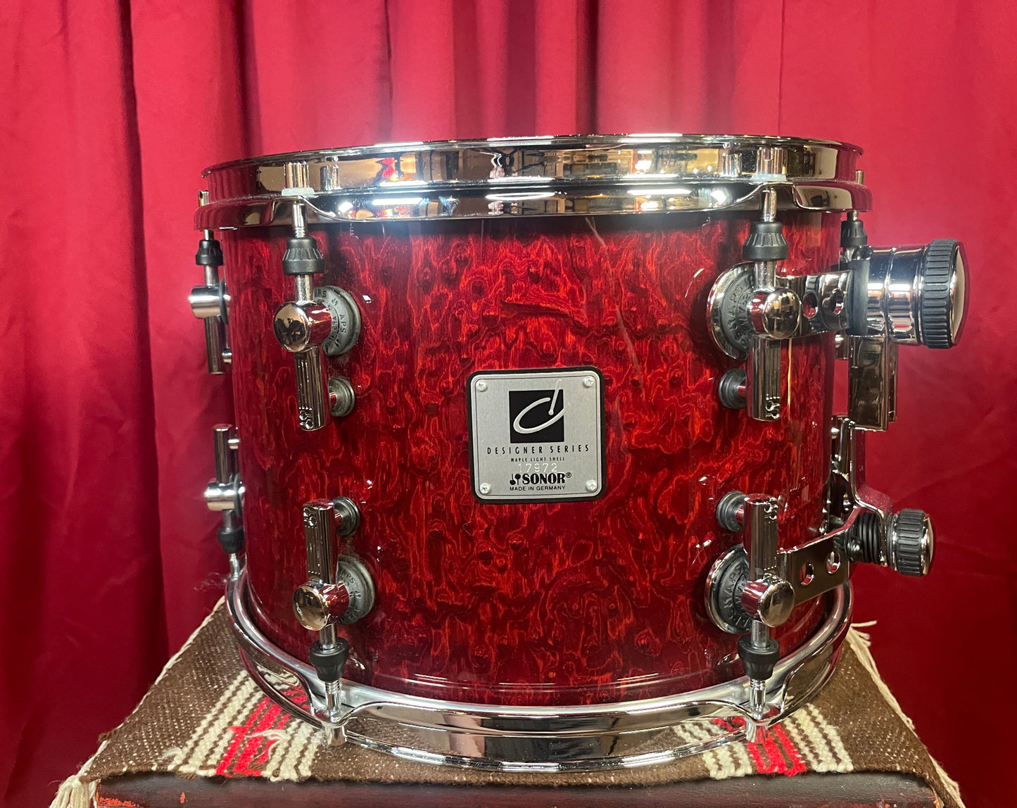 Sonor Designer Series 13" Maple Light Tom Single Stain Red 9x13 13x9
