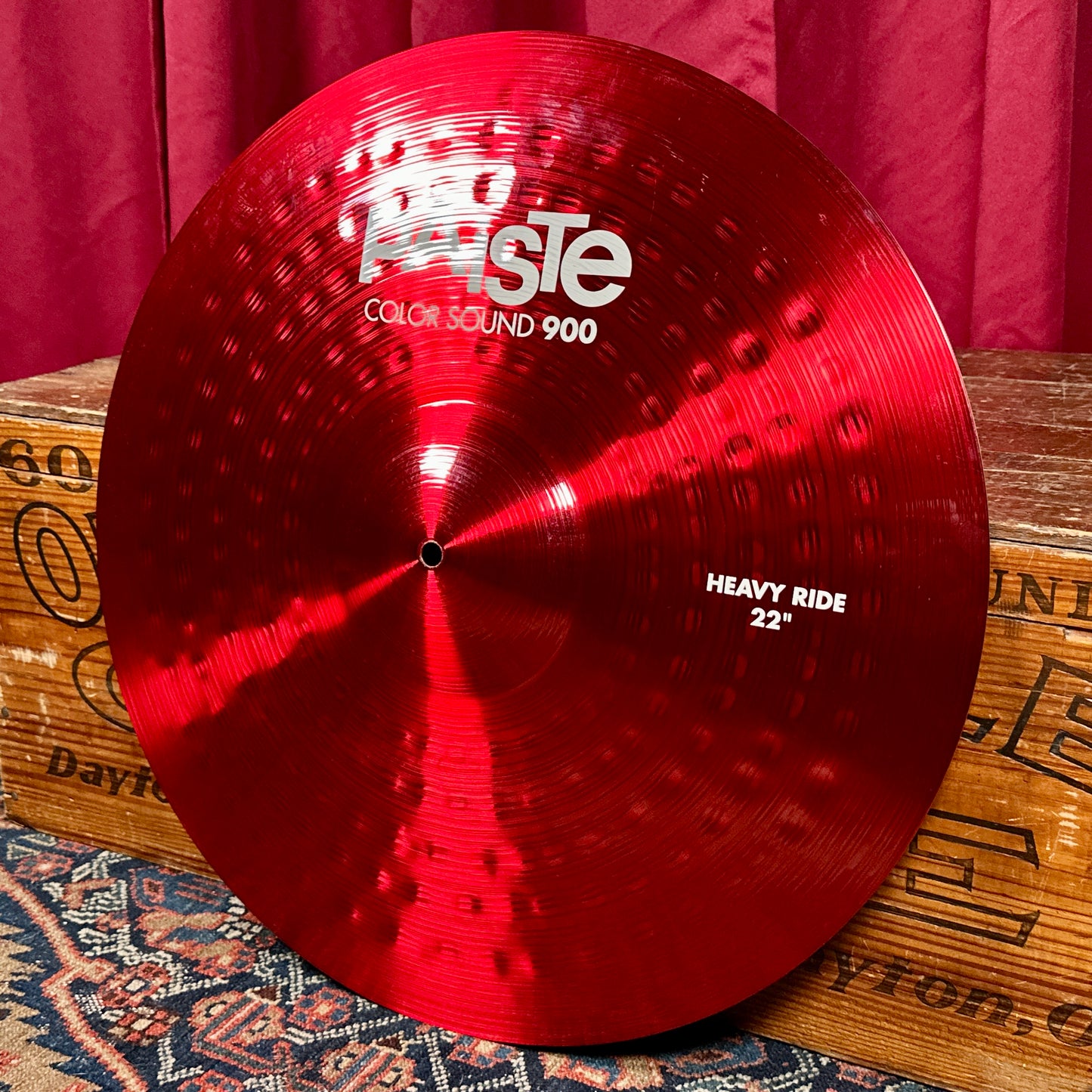 22" Paiste Red Color Sound 900 Heavy Ride Cymbal 3458g