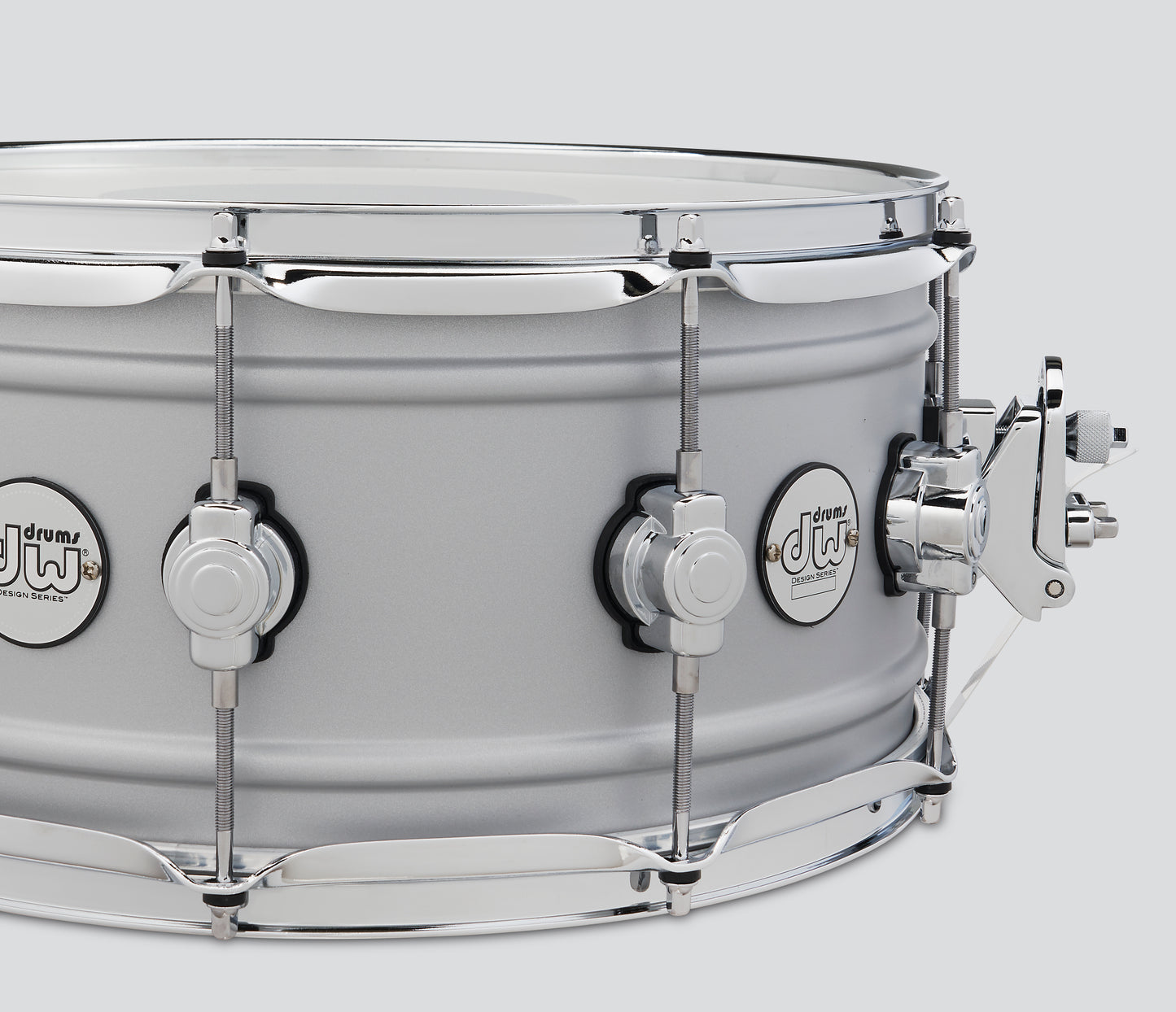 DW Design Series Matte Aluminum 6.5x14 Snare Drum DDSD6514MACR