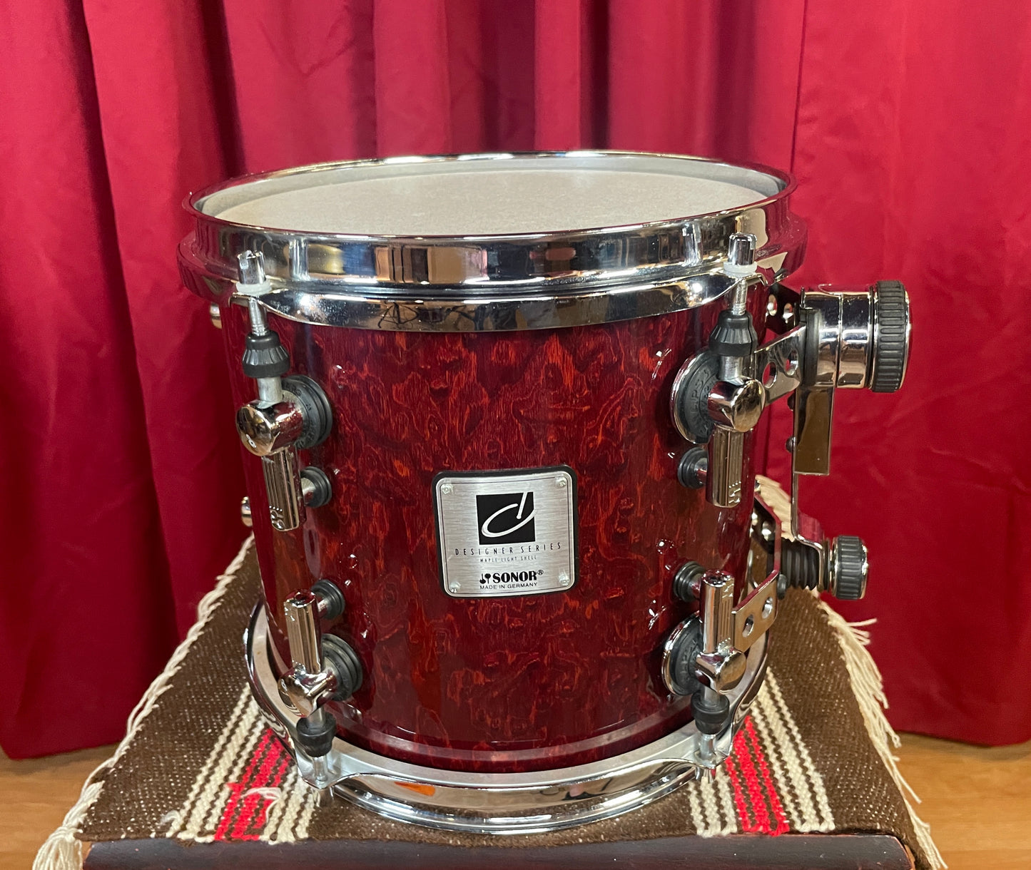 Sonor Designer Series 10" Maple Light Tom Single Stain Red 9x10 10x9
