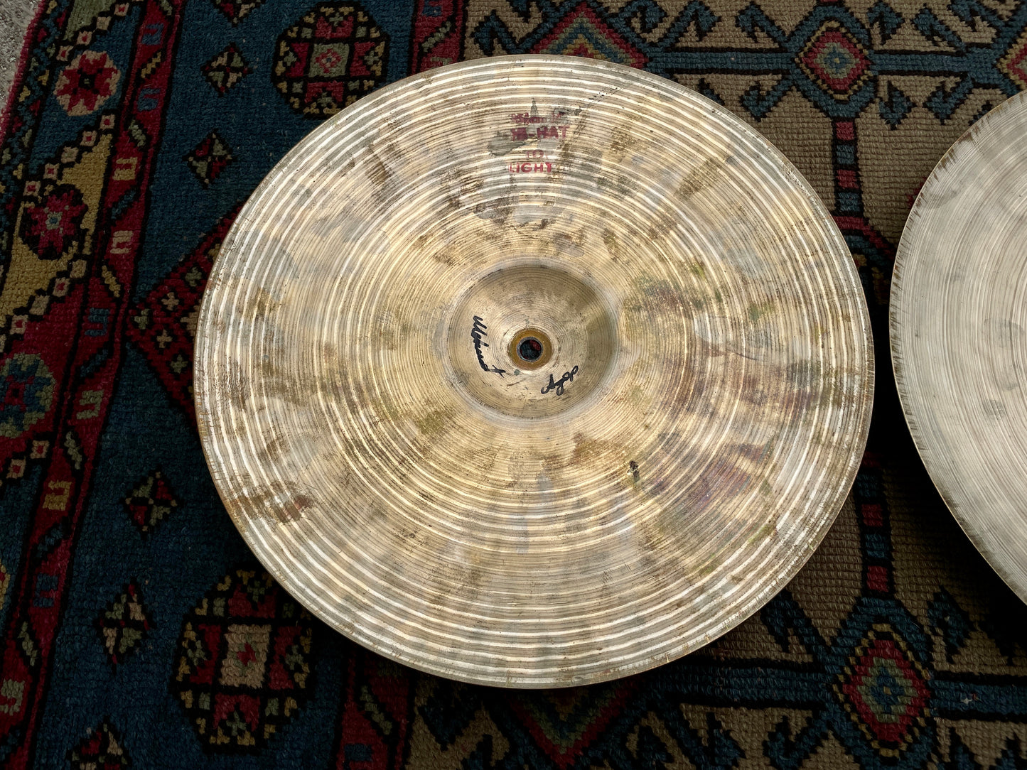 14" Istanbul Pre-Split Green Label Hi-Hat Cymbal Pair 1002g/1044g
