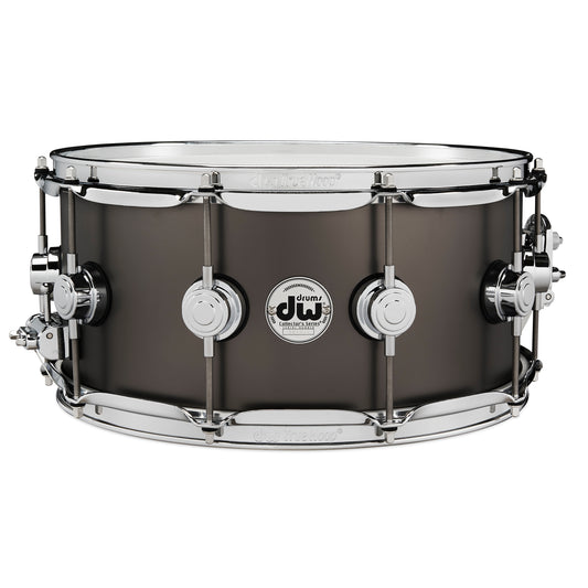 DW Black Nickel Over Brass 6.5x14 Snare Drum DRVB6514SVC