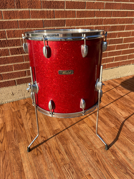 Vintage Whitehall 16x16 Floor Tom Drum Red Sparkle MIJ / Japan