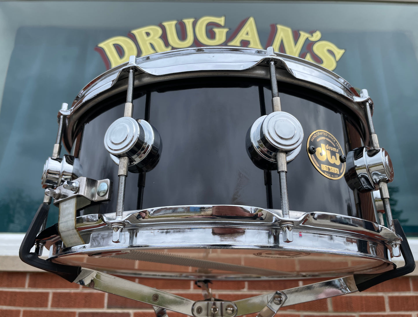 1980s DW Collector's Series 6x14 Snare Drum Black Drum Workshop Keller Shell