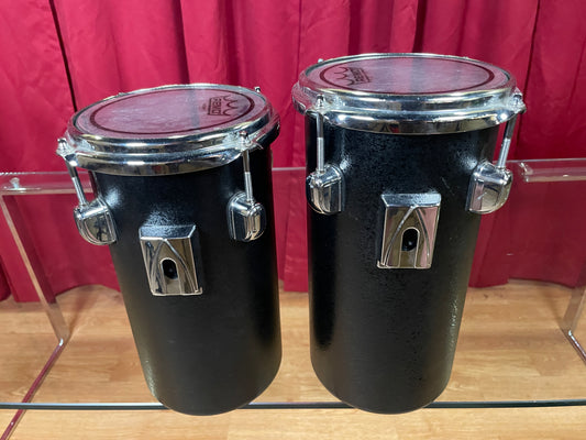 Tama 11" & 11.75" Octoban Drums Black - 280mm & 301mm