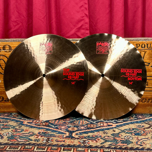 14" Paiste 2002 Sound Edge Hi-Hat Cymbal Pair 944g/1064g *Video*