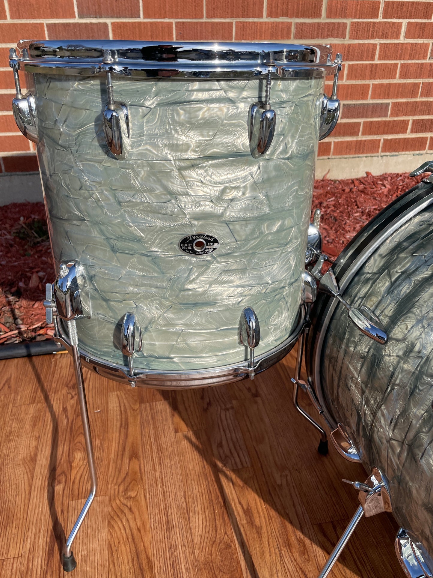 1970s Slingerland No. 9N Modern Jazz Outfit Sky Blue Pearl Drum Set 20/12/14